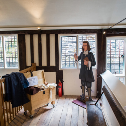 a little room with wooden timbers Old Baptist Chapel - Jack Boskett